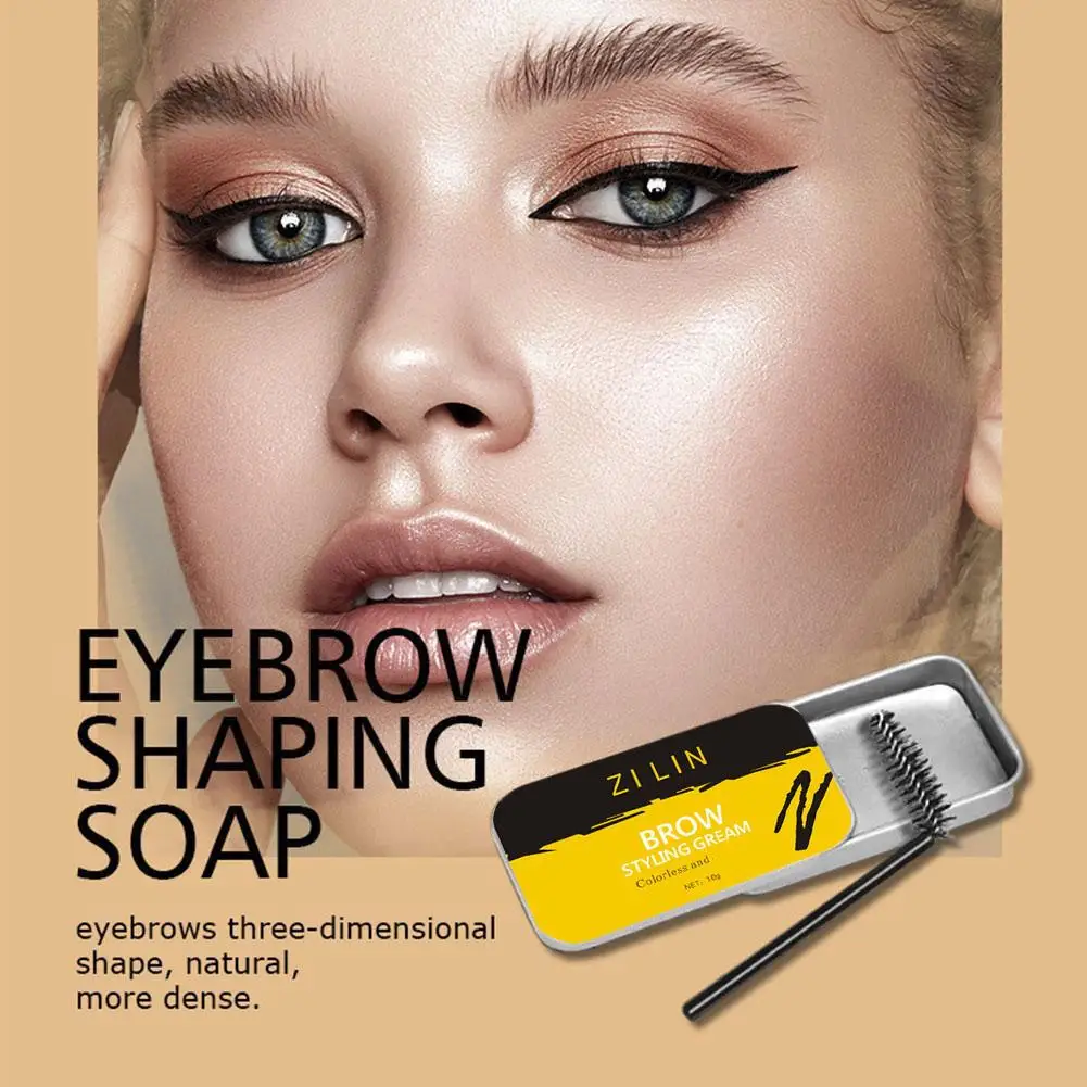 

1PCS Eyebrow Soap Wax Eyebrow Styling Makeup Cream Brow Sculpt Lift Longlasting Waterproof Pomade Gel For Brow R9X2