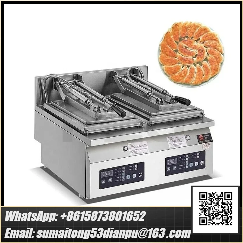 Automatic 110V 220V Electric Gyoza Dumpling Grilling Machine Grilled Momo Making Machine Frying Machine For Samosa Dumpling