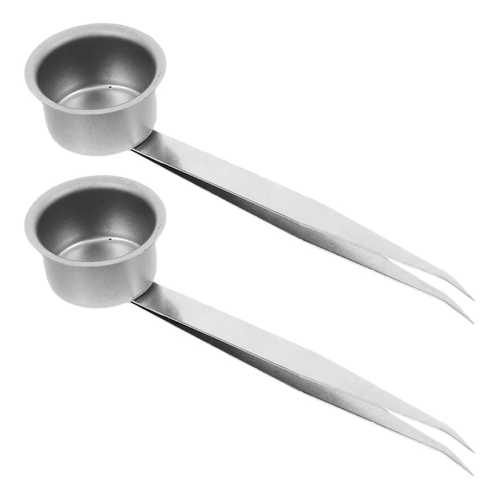 2Pcs Stainless Steel Snuffer Extinguisher with Handle Flame Control Tongs for Wick Maintenance Elegant Home