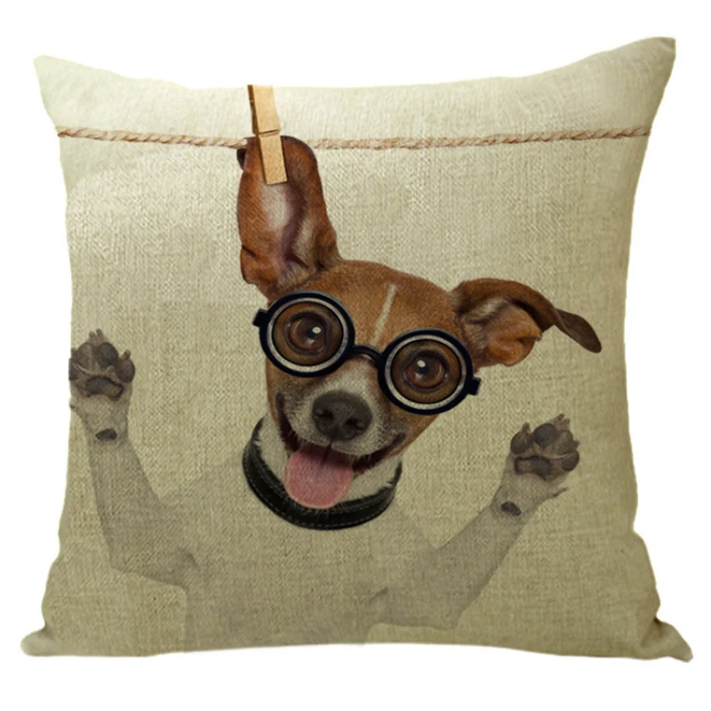

Cute Animal Pillowcase Fox Dog Cat Pillow Case Interior for Home Decor Luxury Designer 45X45 Soft Double Bed Cushions 40x40 cm