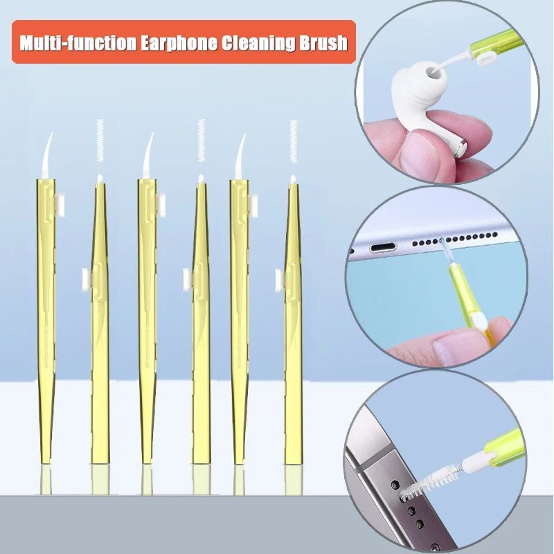 Kit detergente per Airpods 1 2 3 Pro spazzola per la pulizia multifunzione spazzola morbida floccaggio spugna strumento per la pulizia della custodia per auricolari Bluetooth