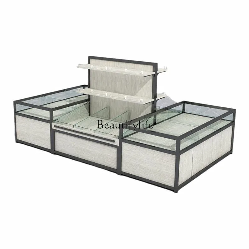 2 Supermarket grocery shelves display dried fruit Nakajima cabinets