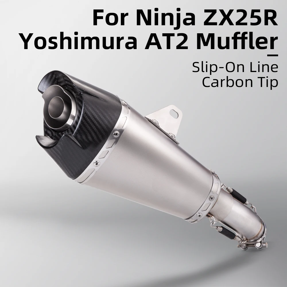 

Silp on Motorcycle Exhaust Muffler Pipe Escape Moto With DB Killer For zx25r zx25rr