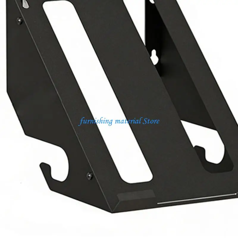 Y5GD Heavy Duty Wall Mounted Circular Sawing Holder for Shed Garage Pegboard Workshop Home Black Metal Rack Hanger Organization