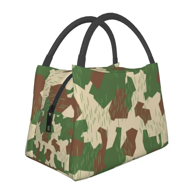 

German Inspired Camo Resuable Lunch Boxes Women Waterproof Arm Military Camouflage Cooler Thermal Food Insulated Lunch Bag