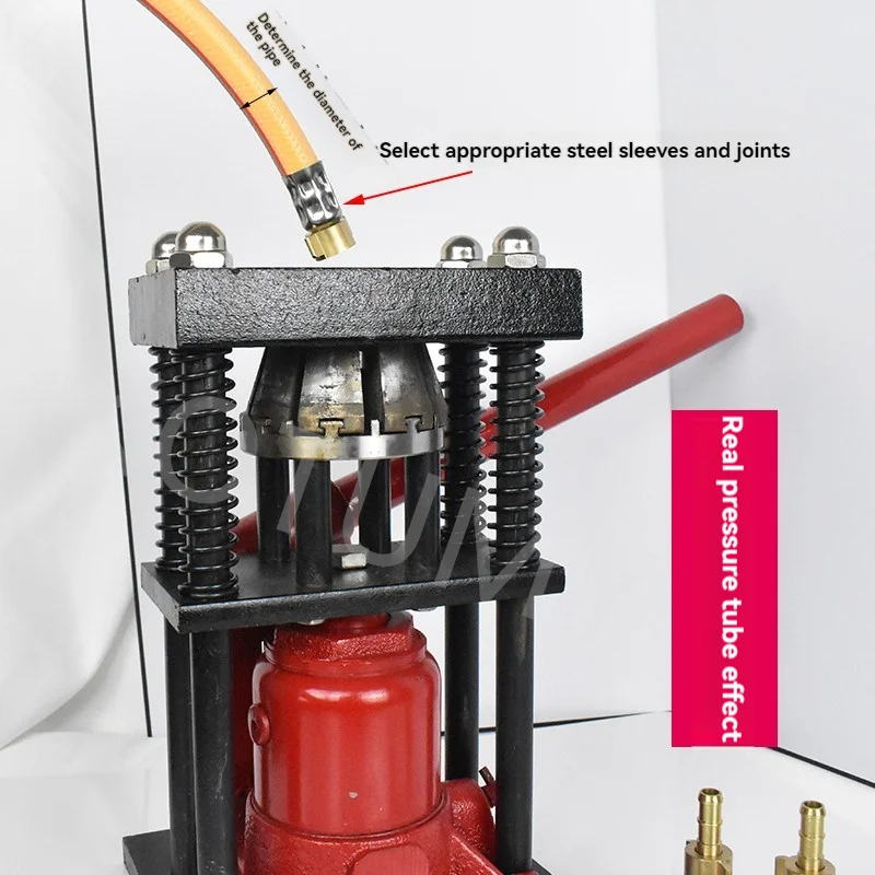 

D-тип, 8-зубчатое ручное устройство для обжима пластиковых шлангов, инструмент для обжима шлангов, настольное гидравлическое приспособление, обжимка труб высокого давления Mach