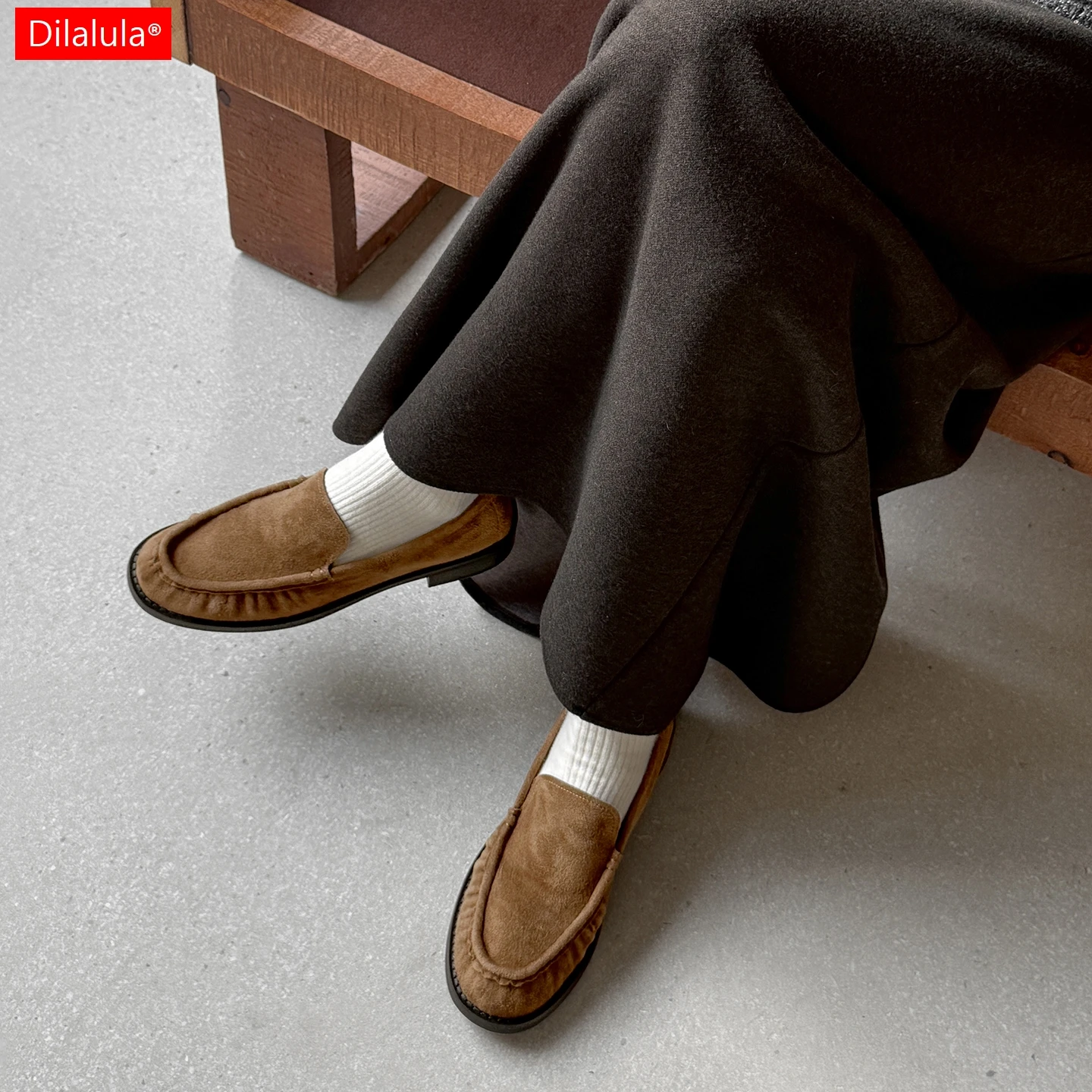 

Dilalula 2026 Popular Real Leather Pleated Loafers Women Round Toe Low Heels Leisure Pumps Female Comfort Daily Walk Shoes