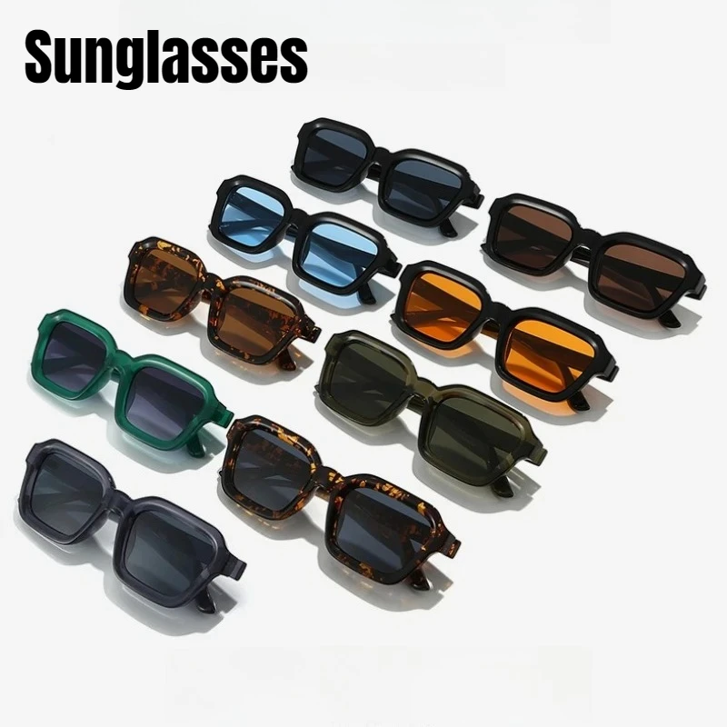 

Men's Retro Square Frame Sunglasses Classic Fashion UV-Protective Eyewear Unisex Outdoor Driving Travel Sun Protection Glasses