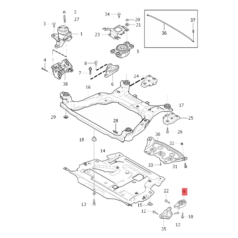 30680705 Engine Motor Transmission Torque Arm Mount for Volvo S80 S60 V60 V70 2008-2015 Ford Mondeo 1434852