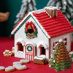Stainless Steel Christmas Cookie Cutters Set Mold Gingerbread House Biscoito Biscuit Mould Baking Accessories