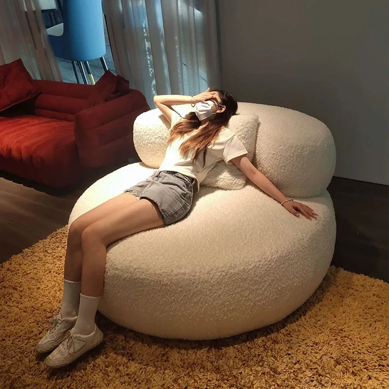 

Couch White Individual Sofa Lounge Sectional Designer Pouf Lazy Sofa Bean Bag Recliner Dining Room Funky Divano Unique Furniture