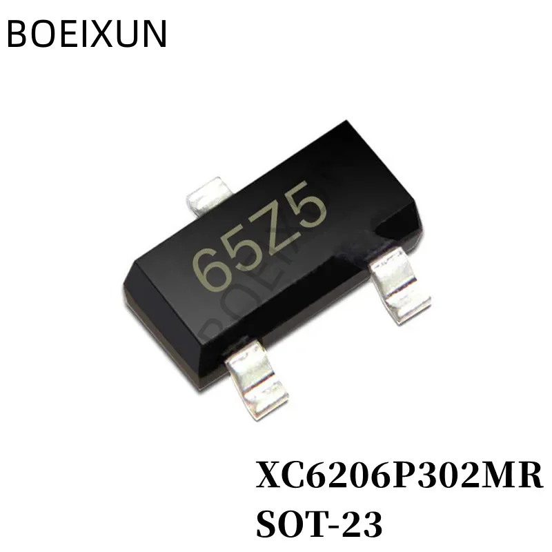 50/100Pcs XC6206P302MR XC6206-3.0 Silkscreen 65Z5 SOT-23 3V LDO 3-terminal Regulator IC SMD Low Dropout Regulator