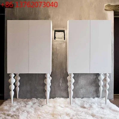 

Postmodern entrance cabinet, European-style counter-door cabinet, solid wood tall cabinet