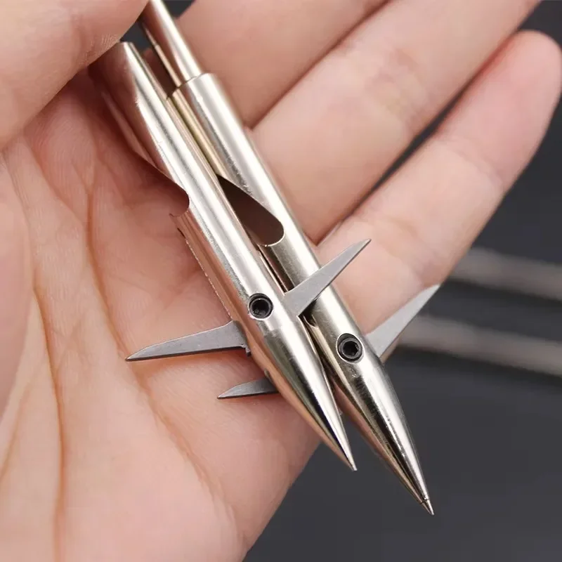 

2/4pcs Deepwater Fishing Accessories Stainless Steel Round Headed Dart Outdoor Fishing Catapult Accessories Fishing Tools
