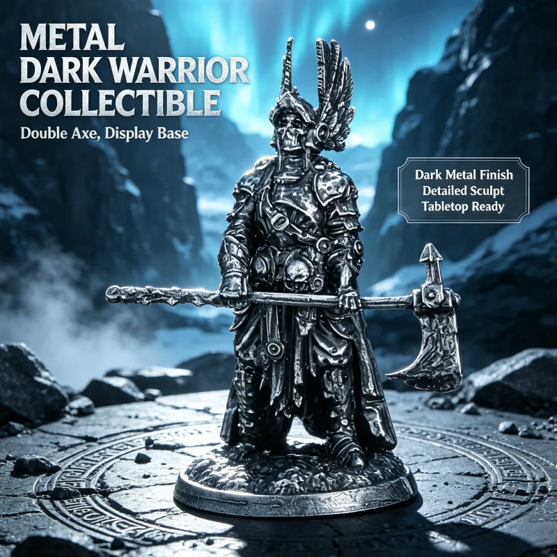 Board Game Design - โมเดลรูปปั้นนักรบโลหะคิวโปรนิกเกิล ดีไซน์วินเทจลึกลับ ชิ้นส่วนเกมกระดาน ของตกแต่งบ้านและสำนักงาน ของขวัญ