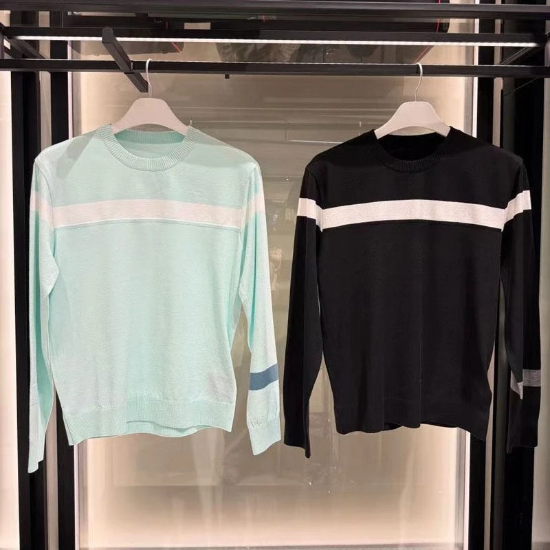 Suéter de Punto de Manga Larga para Hombre, Primavera/Verano 2026, Nuevo, Versátil y Estilizador, para Deportes al Aire Libre, de la Marca Coreana de Ropa de Golf