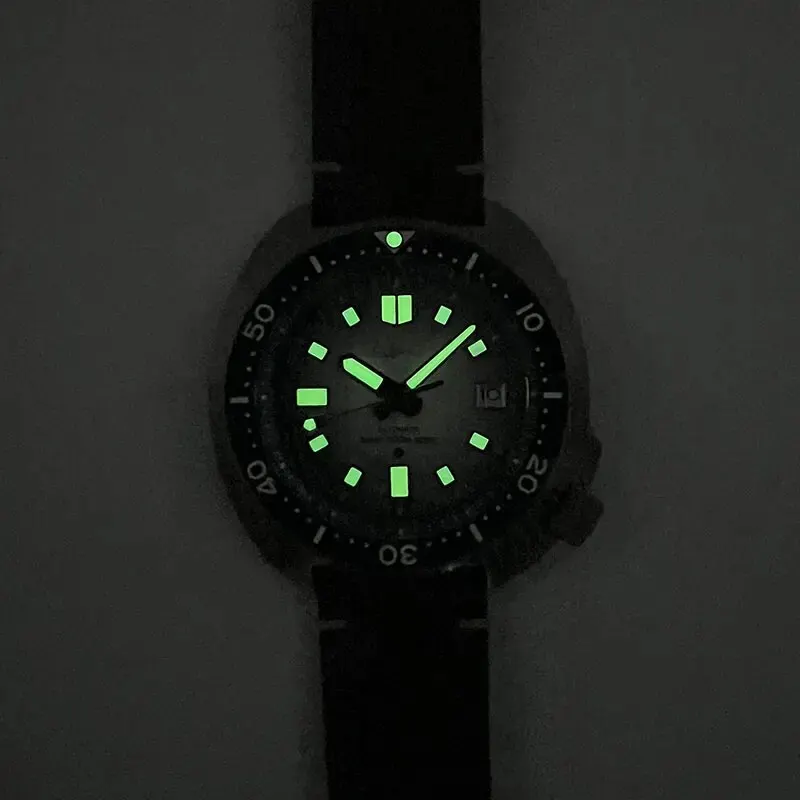 Heimdallr Turtle Diver Watch Mens Titanium Case Sapphire 200M Waterproof Japan NH35 Automatic Movement Mechanical Wristwatches