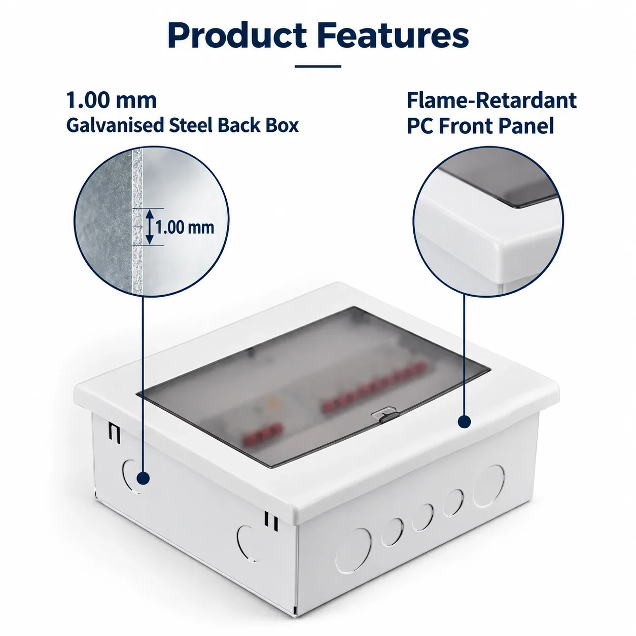 Exposure Concealed Circuit Strong Current Electrical Control Box 8/16/22 Position Switch for Home Office Use