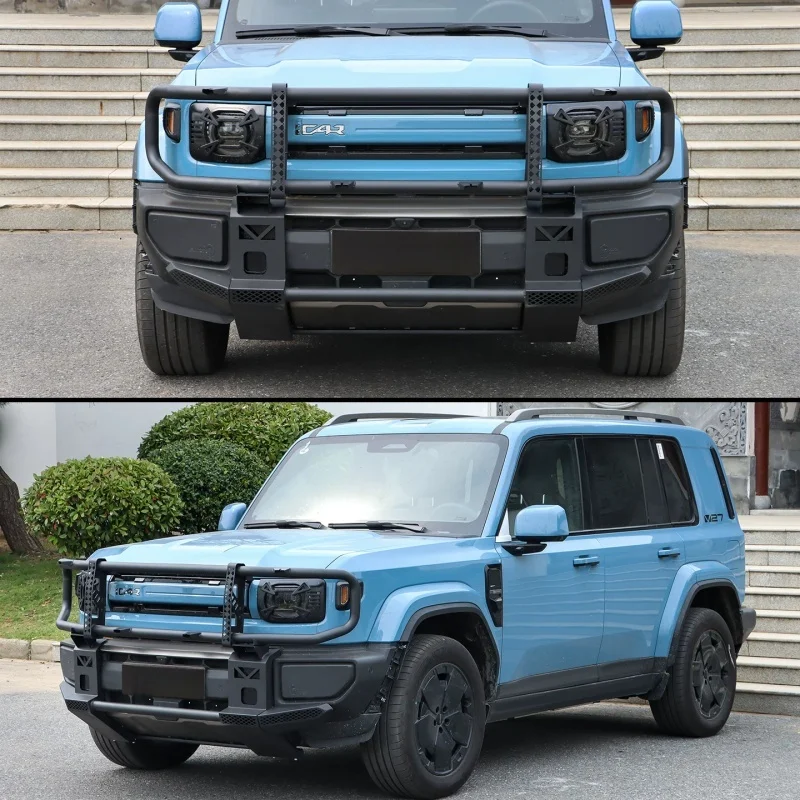 Fit for Chery ICAR V27 2026 Auto Bull Bar Front Bumper Guard Bar Thickened Anti-collision Off-road Bumper Car Modification Parts view 4