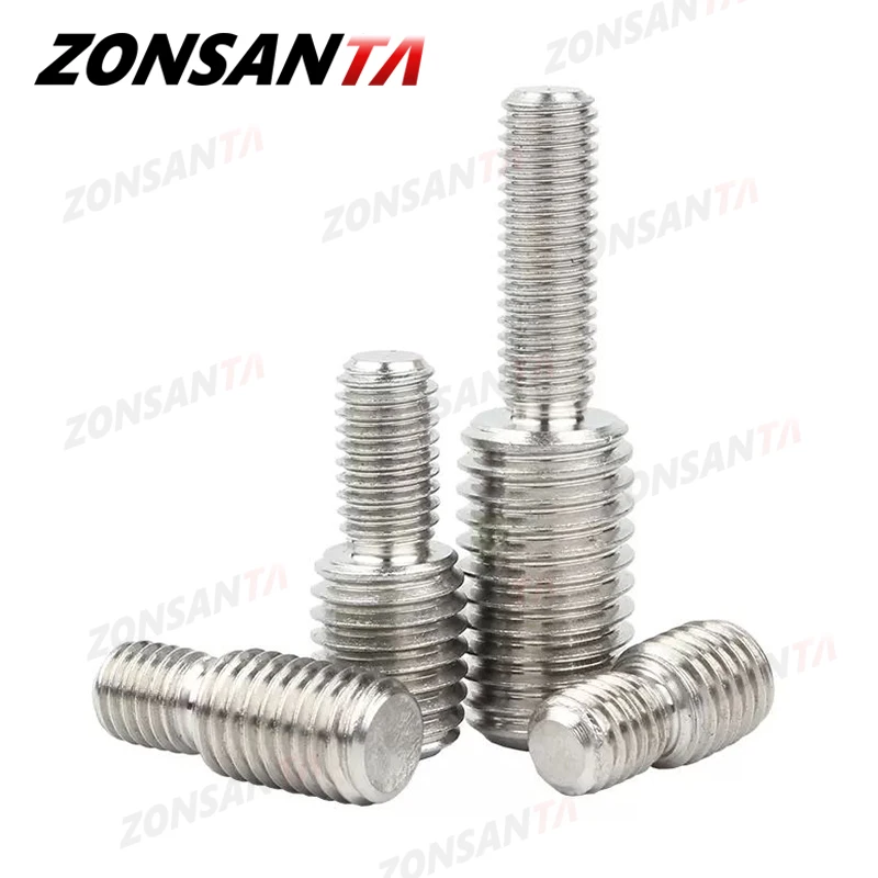 M3 M4 M5 M6 M8 M10 M12 M14 M16 M20 Thread Adapter Male to Male Bolt A2 304 Stainless Steel Conversion Double Head Transfer Screw