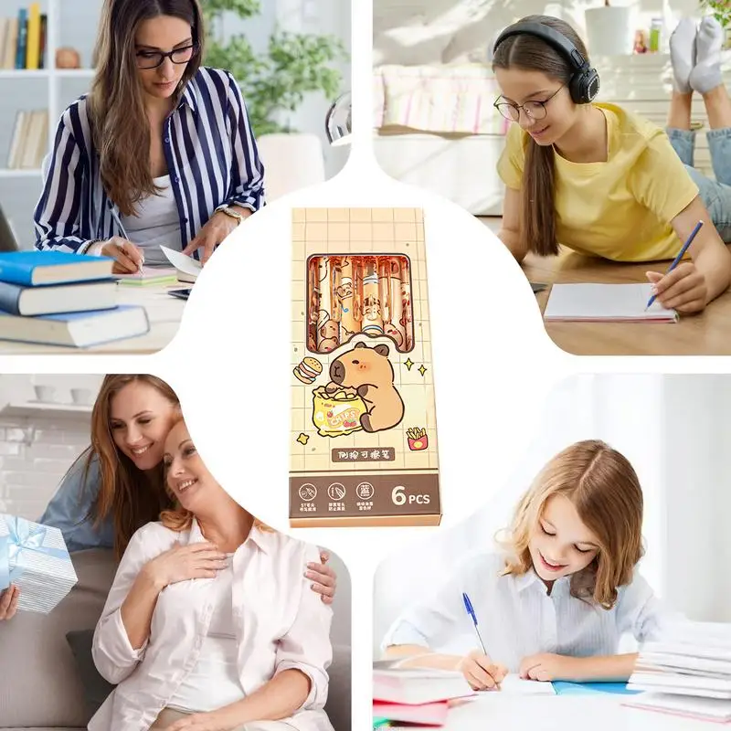 أقلام الكتابة رائعتين الحيوان نمط أقلام الحبر قابل للسحب القرطاسية مجموعة 0.5 مللي متر غرامة نقطة المجلات لوازم للكتابة السلس