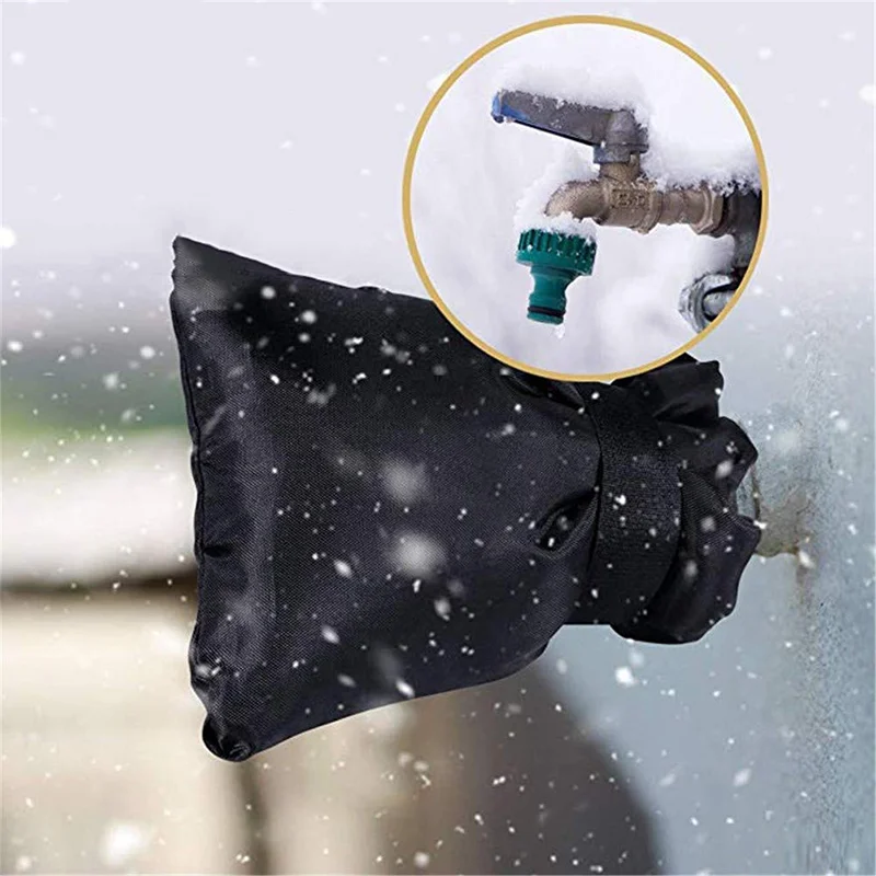 

Outdoor Waterproof Faucet Covers with Reflective Strips 1pc/2pcs Winter Outdoor Faucet Freeze Protection Covers Weatherproof ﻿