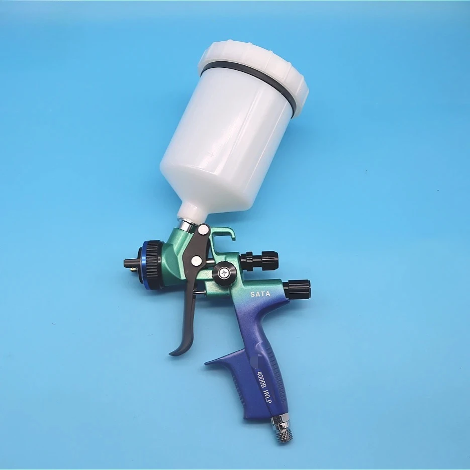 For Furniture Car Maintenance G1/4  Air Spray Paint Gun HVLP Spray Gun 4000B 600ml Cup 1.3mm Nozzle Air Spray Paint Gun KitNew