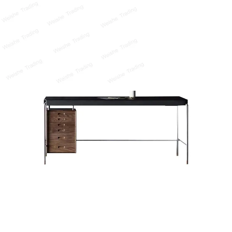 

Desk stainless steel industrial retro style designer with locker desk