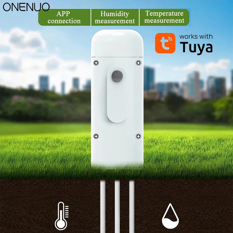 Zigbee Soil Tester Temperature and Humidity Meter Waterproof Tuya Thermohygrometer Garden Automation Irrigation Detector