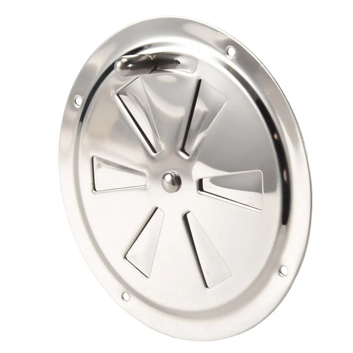 ✼Round Air Louver Vent & Side Knob Opening Grille Cover Marine Boat RV 316 Stainless Steel Ventilation Louvered Vent