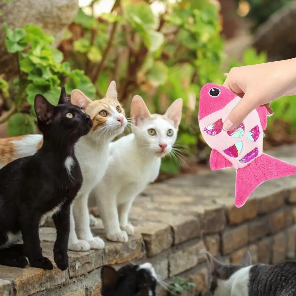

Cute Plush Fish Sound Cat Toy Fish Shape Plush/Catnip Cat Teeth Grinding Toy Bite Resistant Simulation Cat Catnip Toy