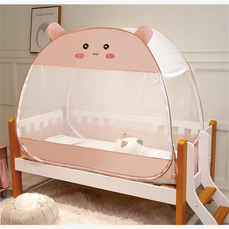 Süßes Baby Mädchen Schlafzimmer Dekor Moskito netz Kinder Cartoon Anti-Fall Moskito netz Universal Baby gespleißt Bett Moskito netz