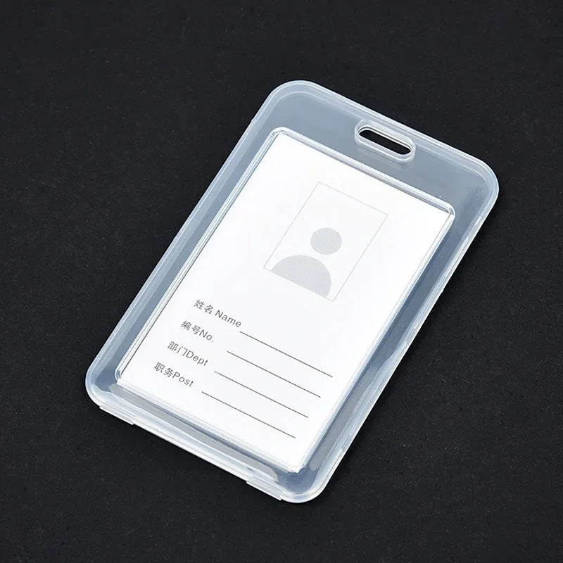 Soporte de tarjeta de identificación para personal de oficina, funda protectora de tarjeta de crédito, funda de identificación, Protector de nombre, 2 unidades por juego