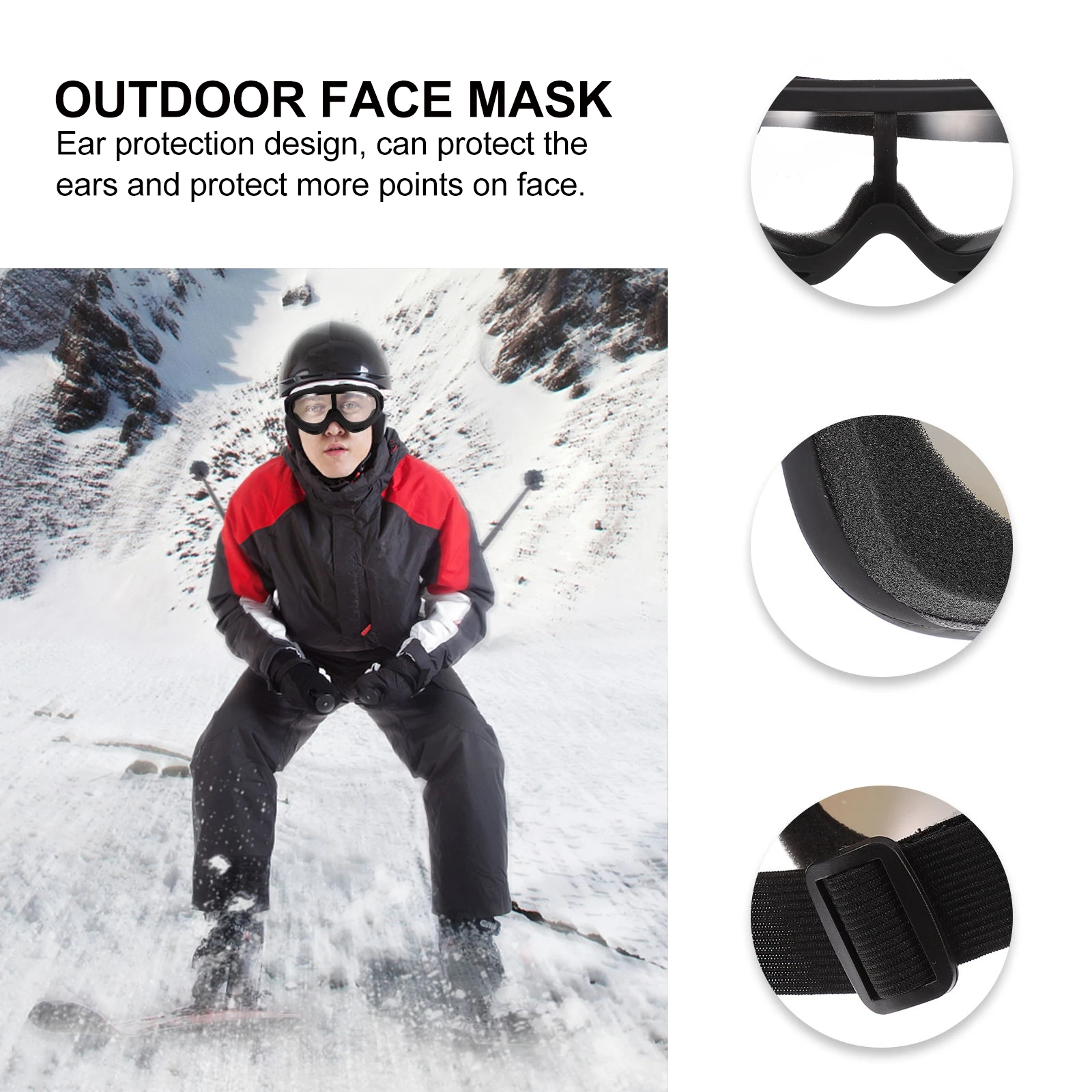 1 زوج يندبروف نظارات Uv400 حماية مكافحة الضباب مقاومة للخدش عدسة الكمبيوتر لركوب الدراجات في الهواء الطلق الحدث نظارات التزلج #2