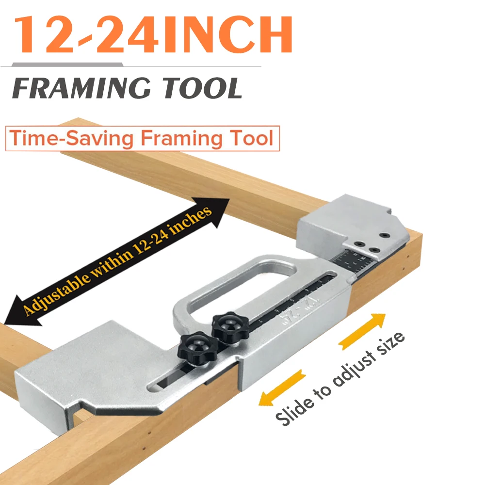 12-24 Inch Wall Accurate Measurement Framing Spacing Positioning Jig Cast Aluminum Wall Stud Framing Tool Center Stud Layout