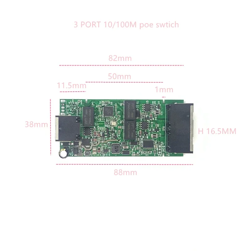 3port 10/100M 802.3at/af poe 48v poe extender