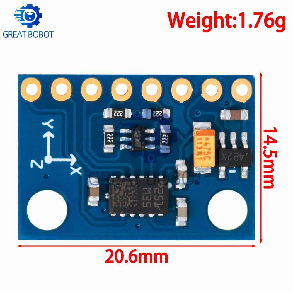 GREAT bobot  GY-511 LSM303DLHC Module E-Compass 3 Axis Accelerometer + 3 Axis Magnetometer Module Sensor for Arduino