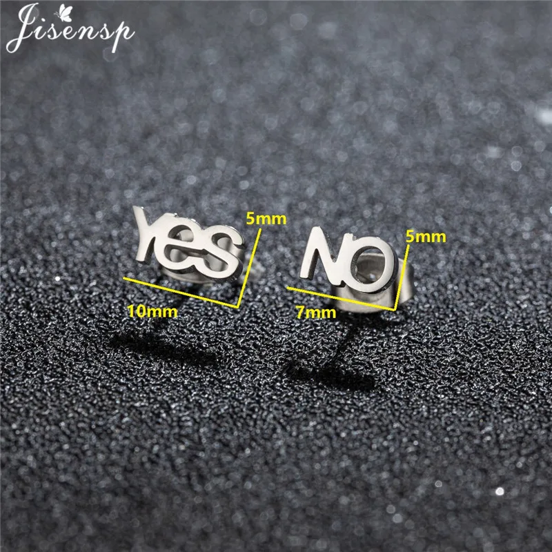 Unique Christmas Earring Stainless Steel YES NO Cactus Footprint Music Stud Earrings for Women Tiny Star Boots Jewelry Girl Gift