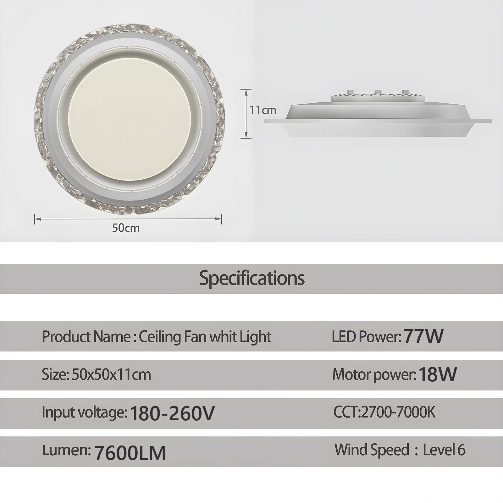 مروحة مصباح سقف حديثة خالية من الشفرة بجهاز تحكم عن بعد 6 سرعات مروحة سقف غير مرئية خالية من الشفرة مع ضوء لغرفة نوم الأطفال