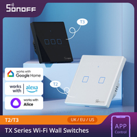 SONOFF TX T2/ T3 EU/ UK/ US Wifi/ 433mhz RF Smart Wall Touch Switch 1/2/3 Gang Remote Control Wifi Light Switches For Smart Home