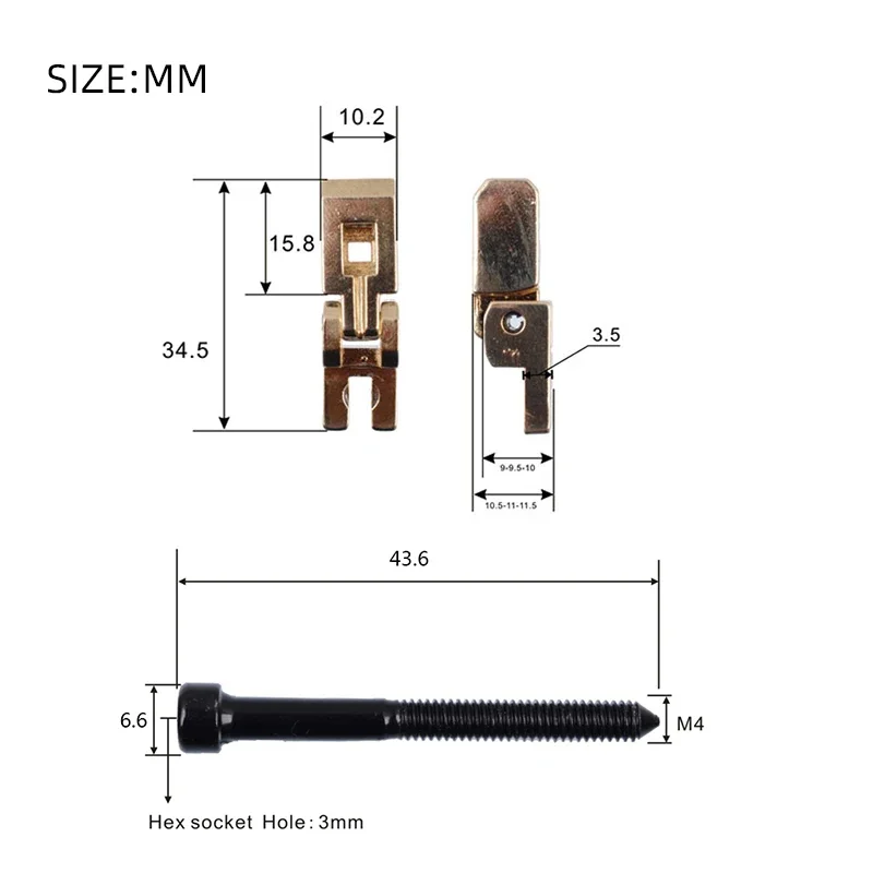 Système de Double verrouillage pour guitare électrique, 6 pièces, selles à cordes verrouillées, pont Tremolo, noir/Chrome/or