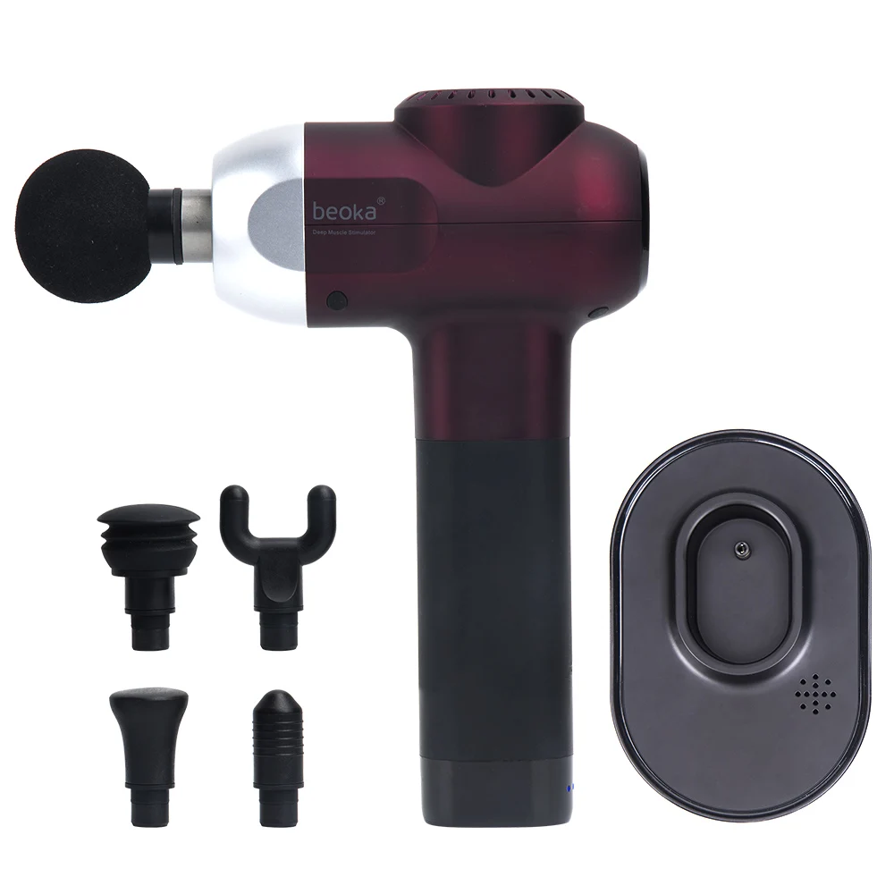 2024 High Quality Portable Replacement Heads Massage Gun Powerful Deep Tissue Professional Body Percussion Massager