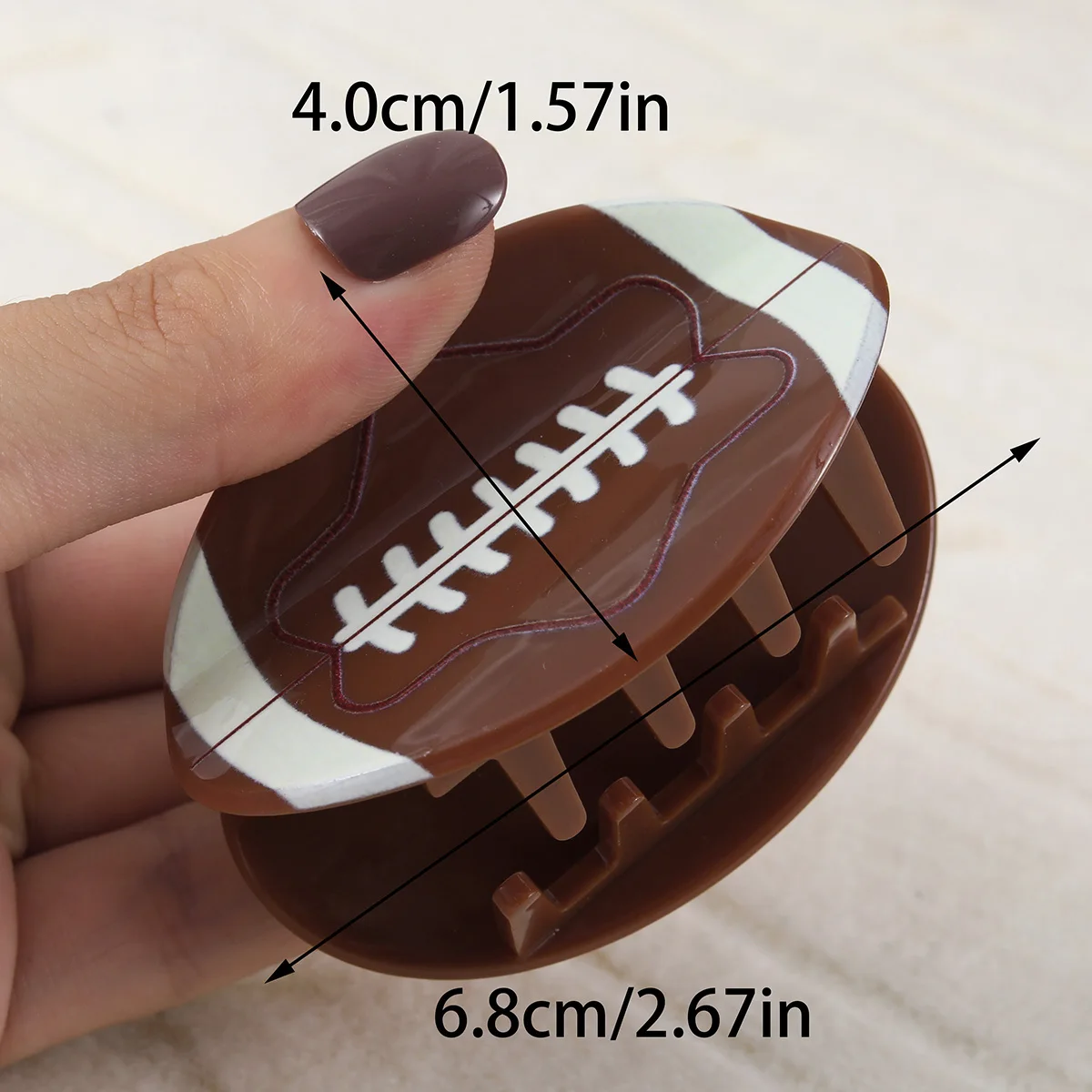 1pc Balls Football Shape Hair Claw Shark Claw Sports Claw Clips Ponytail Holder Hair Accessories For Girls Women