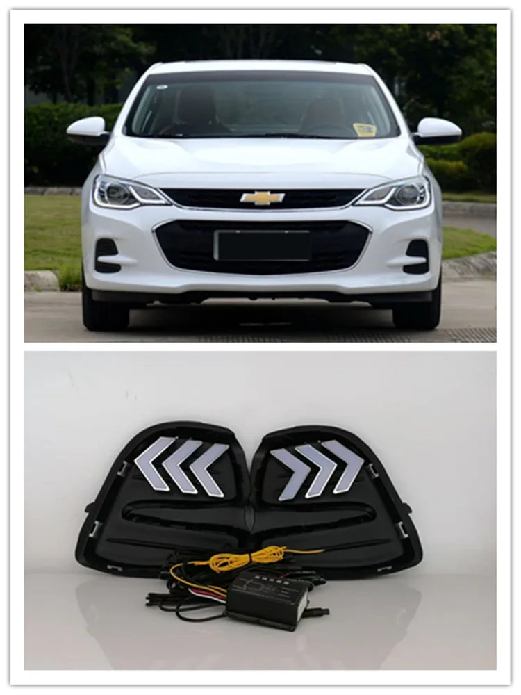 

LED DRL For Chevy Chevrolet Cavalier 2016 2017 2018 Daytime Running Lights Waterproof Daylight Lamp With Dynamic Turning Light