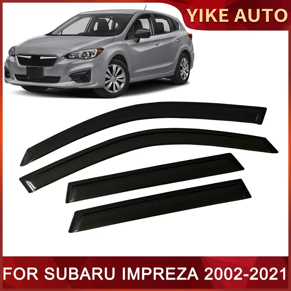 Window Visor for SUBARU IMPREZA 2008-2021 Weathershied Door Visor Wind Sun Rain Guards Side Window Wind Deflectors Auto Parts