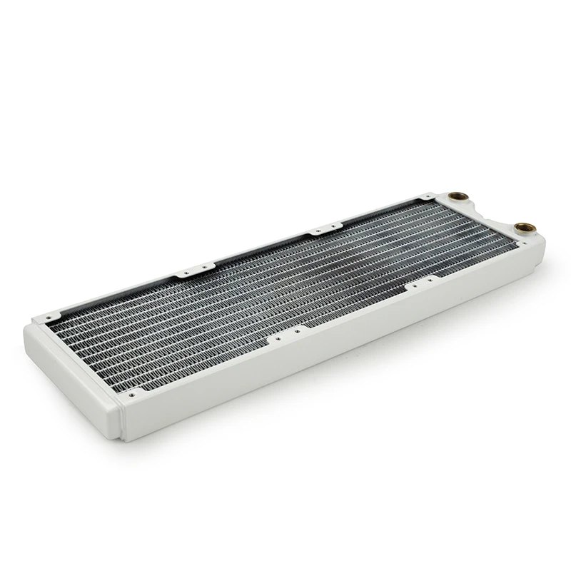 Radiator Tembaga Warna Putih Syscooling untuk Pendingin Air PC 240Mm/360Mm G1/4 Thread 12 Saluran Air