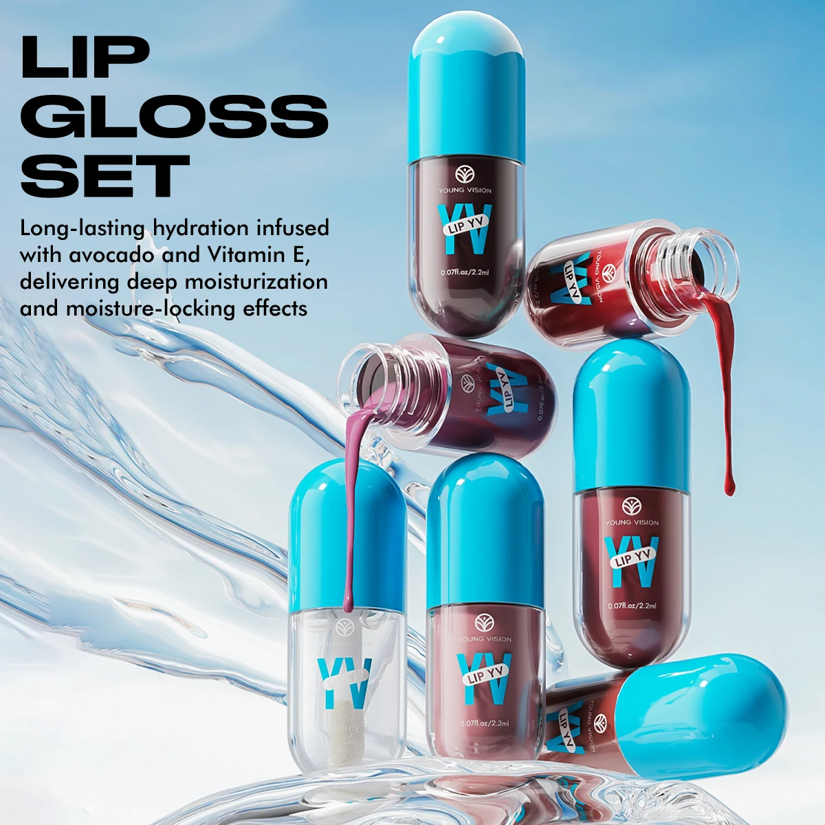 Óleo labial portátil – compacto, adequado para viagens, hidrata os lábios secos instantaneamente, ideal para mulheres ocupadas, estudantes e looks de festa Tha