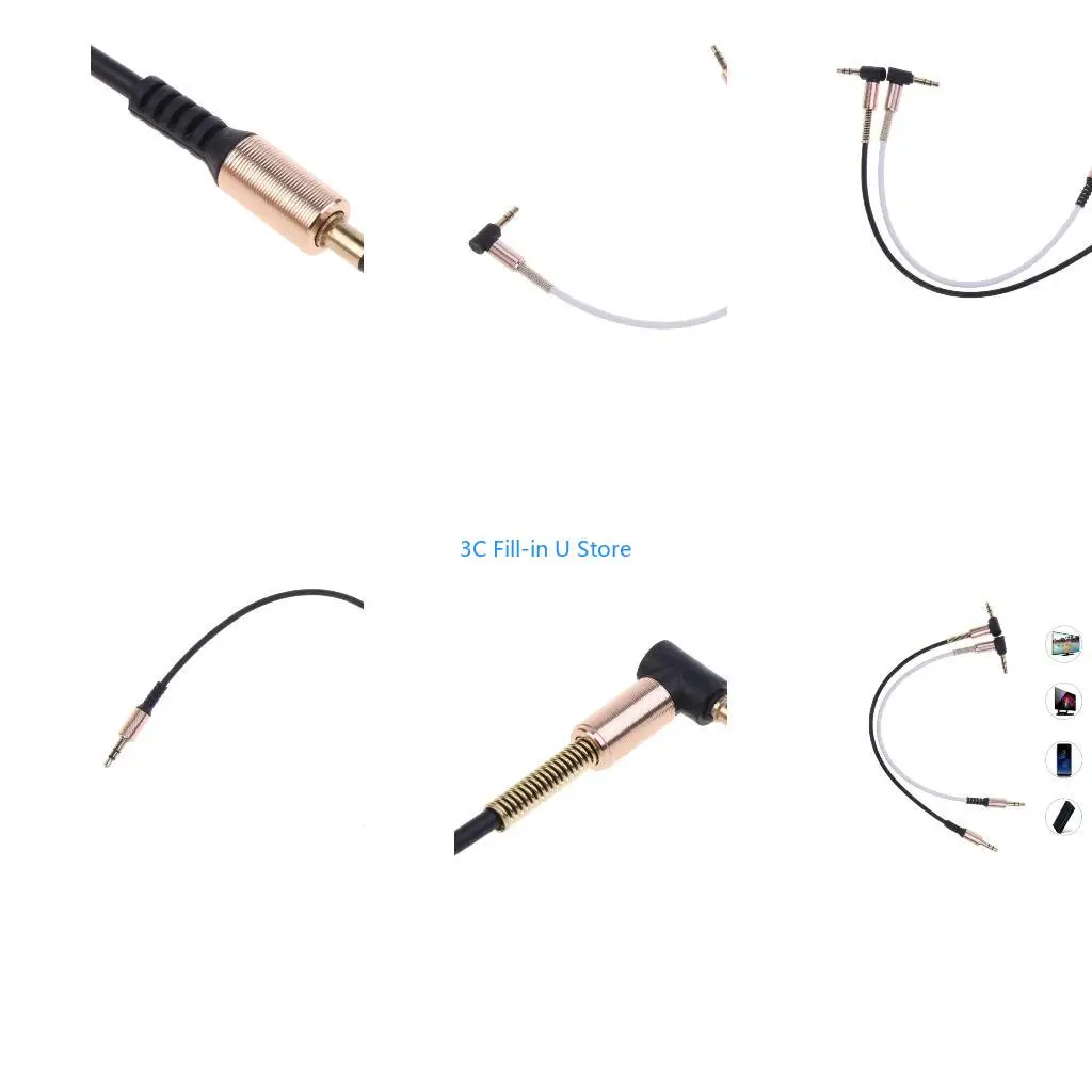 G8TA 3.5MM Extension Cable 3-pole Male to Male Extender Cord Line