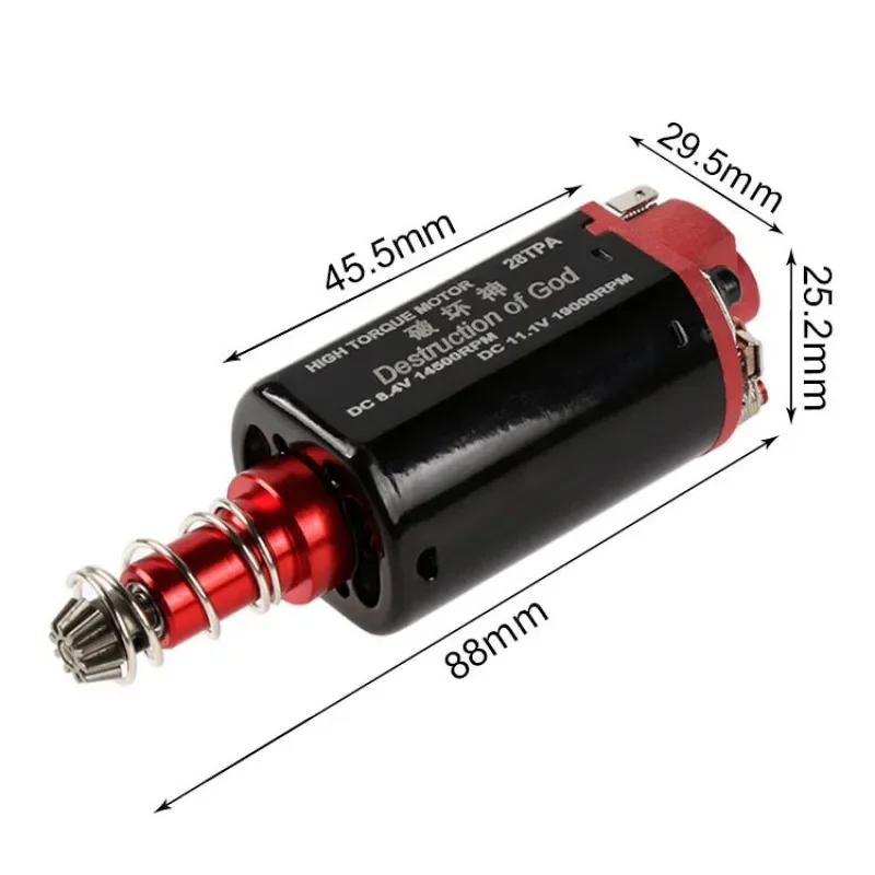 Imagem -02 - Motor de Alto Torque do Eixo Longo 480wa28tpa Nd-fe-b 11.1v 19000rpm