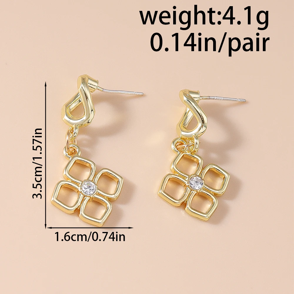 Aihua Goldfarbene Polaris-Stern-Ohrringe für Damen, Kristallsterne, Tropfenohrringe, modisch, für den täglichen Gebrauch, Hochzeit, Party, Schmuck, Geschenke – Detail 19